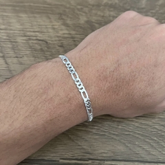 Imagem do Pulseira Masculina Elo 3x1 Prata 925 Legítima