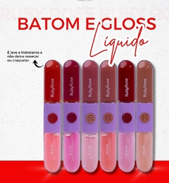 Batom e Gloss Duo Mood RubyRose