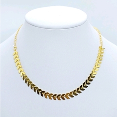 Colar Choker Escama Folheado Feminino - comprar online