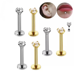 Piercing Labret Ponto de Luz Aço Cirúrgico Trágus Helix Flat - comprar online