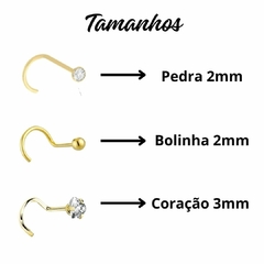 Piercing Nariz Nostril Banhado à Ouro 18K - comprar online