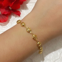 Pulseira Feminina Folheada à Ouro Olho Grego - comprar online