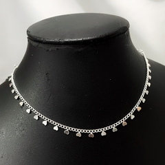 Choker Folheada à Prata Margaridas Coração - comprar online