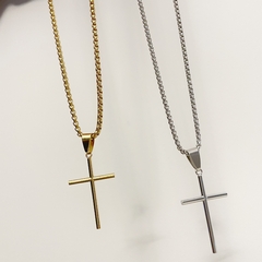 Corrente Crucifixo em Aço Inoxidável ou Banhada Ouro 18k - loja online