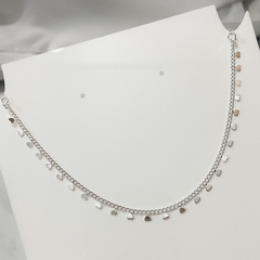 Choker Folheada à Prata Margaridas Coração - loja online