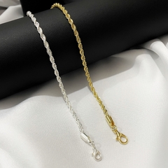 Pulseira Cordão Baiano Folheada à Prata ou Ouro - comprar online