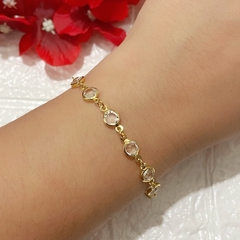 Pulseira Feminina Folheada à Ouro Olho Grego