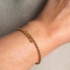 Pulseira Bracelete Bolinhas Douradas - comprar online