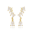 Brinco Ear Cuff com pendente gotas de Zircônias