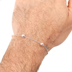 PULSEIRA BOLINHA DE PRATA 5MM - PRATA 925 - UNIDADE na internet