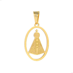 PINGENTE MEDALHINHA NOSSA SENHORA APARECIDA - AÇO - UNIDADE - comprar online