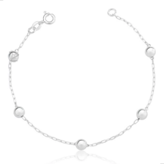 PULSEIRA BOLINHA DE PRATA 5MM - PRATA 925 - UNIDADE