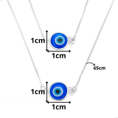 ESCAPULÁRIO UNISSEX OLHO GREGO AZUL - PRATA 925 - UNIDADE - comprar online