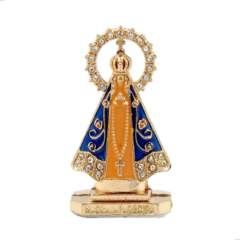 PACOTE COM 12 ENFEITES DECORATIVO NOSSA SENHORA APARECIDA COM COROA - loja online