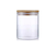 Frascos de Vidrio C/Tapa de Bamboo Redonda 300 ml