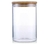 Frascos de Vidrio C/Tapa de Bamboo Redonda 650 ml