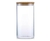 Frascos de Vidrio C/Tapa de Bamboo Redonda 1300 ml