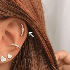 Piercing cluster cravejado PRATA 925 legítima - loja online