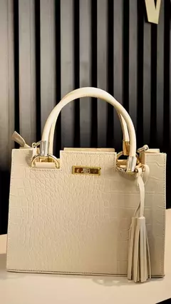 Bolsa Feminina Média Transversal E De Mão Casual Chique Branco Gelo - comprar online