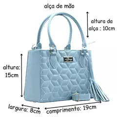 Bolsa Feminina Media Transversal E De Mão Casual Rosa Estrelada - comprar online