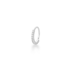 Piercing argola cravejada fina PRATA 925 legítima - comprar online