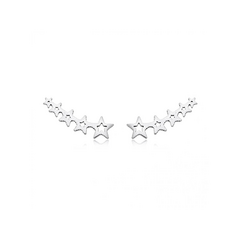 Brinco earcuff estrelado prata 925 legitima - comprar online