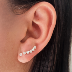 Earcuff coração prata 925 legitima - comprar online