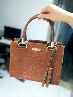 Bolsa Feminina Média Transversal E De Mão Casual Caramelo Terracota na internet