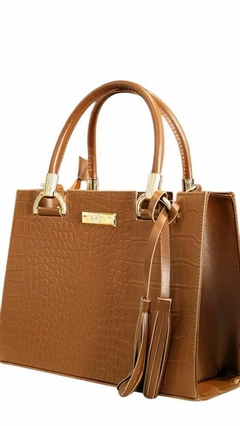 Bolsa Feminina Média Transversal E De Mão Casual Caramelo Terracota