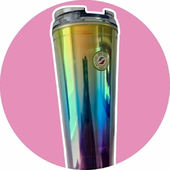 Vasos Tumbler con tapa y popote modelo "Rainbow-Tornasol" en internet