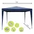 Gazebo Exterior Patio Jardin Evento 3x3 Soga Estacas Kushiro Color Azul - comprar en línea