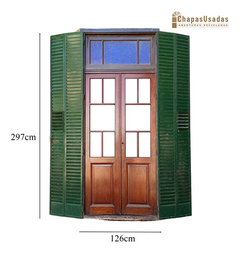 Puertas De Madera Cedro Con Celosías Cod.12448 Chapasusadas - comprar online