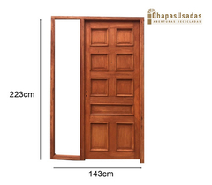 Puerta De Frente Ciega Madera Antigua Cod.11668 Chapasusadas - comprar online