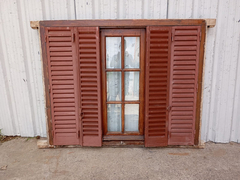 Imagen de Ventana De Madera Cedro Con Celosias Cod.1100 Chapasusadas