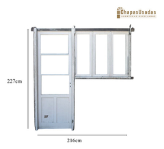 Puerta Avión Madera Cedro Con Ventana Cod.12443 Chapasusadas - comprar online