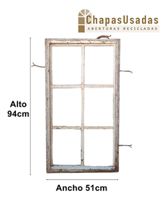 Antigua Ventana De Hierro De Abrir Cod.12296 Chapasusadas - comprar online