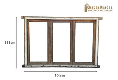 Ventana De Madera Cedro Con Marco Cod.12441 Chapasusadas - comprar online