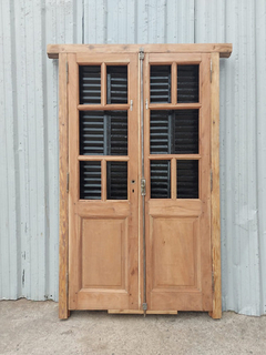 Puertas De Madera Cedro Con Celosías Cod.11686 Chapasusadas