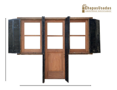 Puerta Avión De Madera Cedro Celosias Cod.12106 Chapasusadas - comprar online