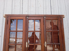 Ventana De Madera Cedro Con Celosias Cod.1100 Chapasusadas - chapasusadas