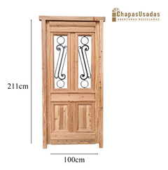 Puerta Frente Madera Antigua Pinotea Cod.1044 Chapasusadas - comprar online