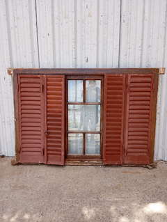 Imagen de Ventana De Madera Cedro Con Celosias Cod.1102 Chapasusadas