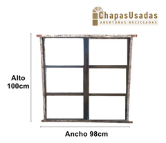 Antigua Ventana De Hierro Con Marco Cod.12295 Chapasusadas - comprar online