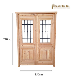 Puerta Frente Madera Antigua Pinotea Cod.12451 Chapasusadas - comprar online