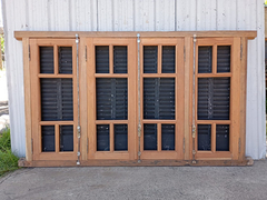 Ventana De Madera Cedro Con Celosias Cod.12413 Chapasusadas