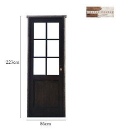 Puerta Madera Cedro Vidriada Reciclada C.11259 Chapasusadas - comprar online