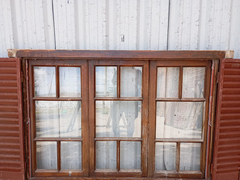 Ventana De Madera Cedro Con Celosias Cod.1102 Chapasusadas - chapasusadas