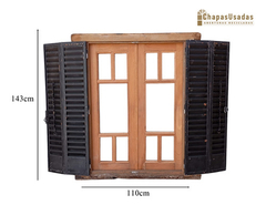 Ventana De Madera Cedro Con Celosias Cod.12371 Chapasusadas - comprar online