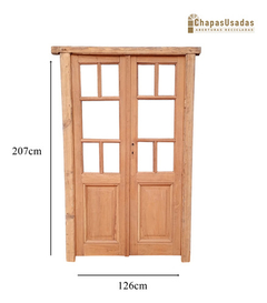 Puerta Griega De Madera Antigua Cedro Cod.12462 Chapasusadas - comprar online