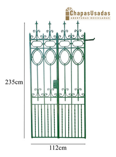 Antiguo Porton Puerta Hierro Forjado Cod.12403 Chapasusadas - comprar online